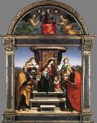 Madonna and Child Enthroned with Saints RAFFAELLO Sanzio